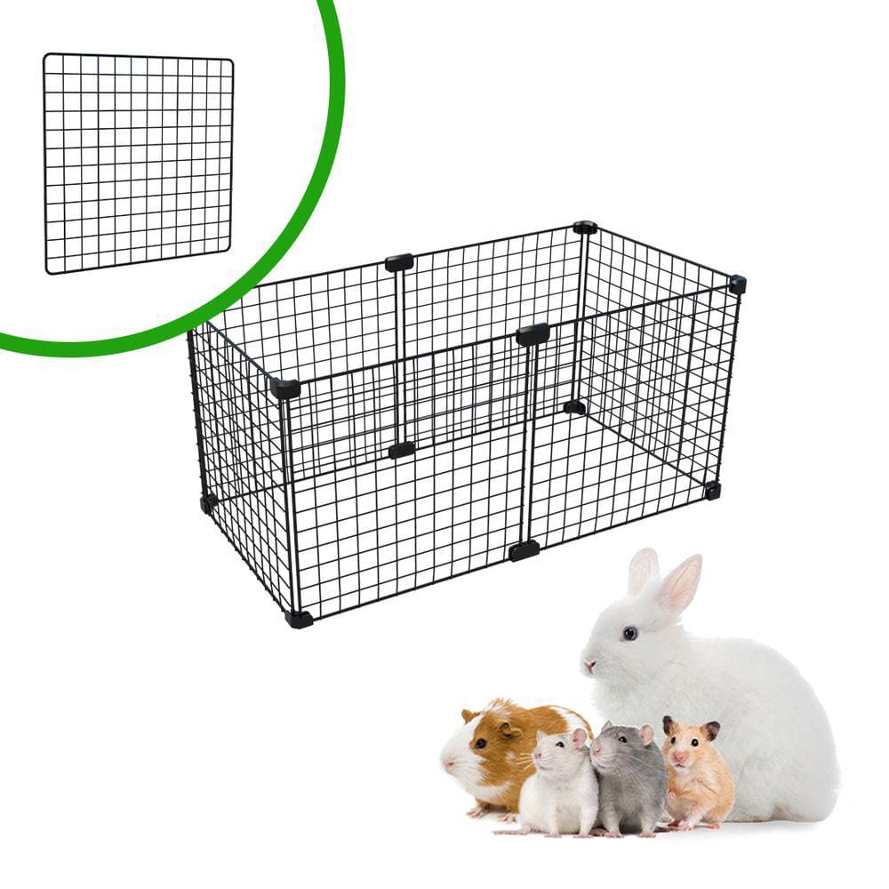 Cercado para Porquinho da Índia Hamster Twister Chinchila Gerbil 30x60cm Malha 2,5cm Preto