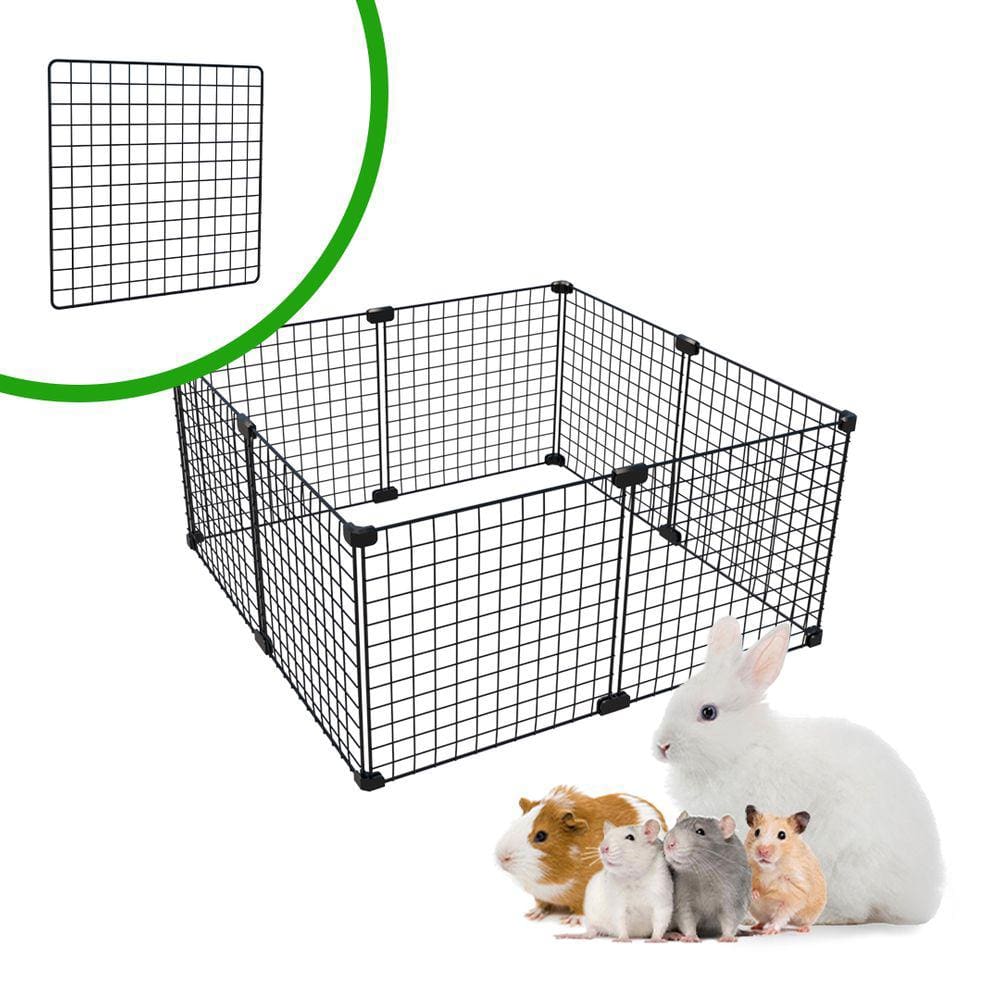 Cercado para Porquinho da Índia Hamster Twister Chinchila Gerbil 60x60cm Malha 2,5cm Preto