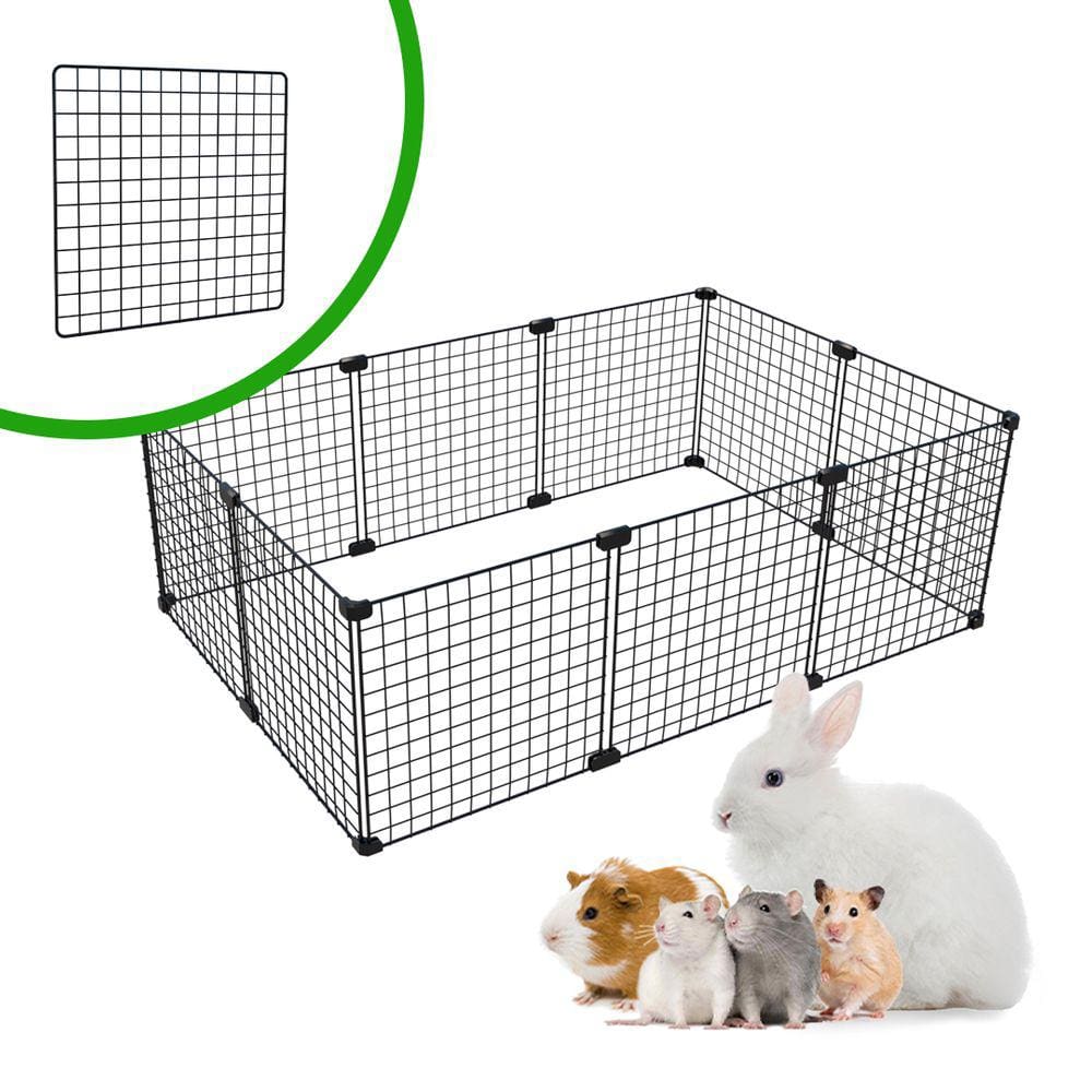 Cercado para Porquinho da Índia Hamster Twister Chinchila Gerbil 60x90cm Malha 2,5cm Preto