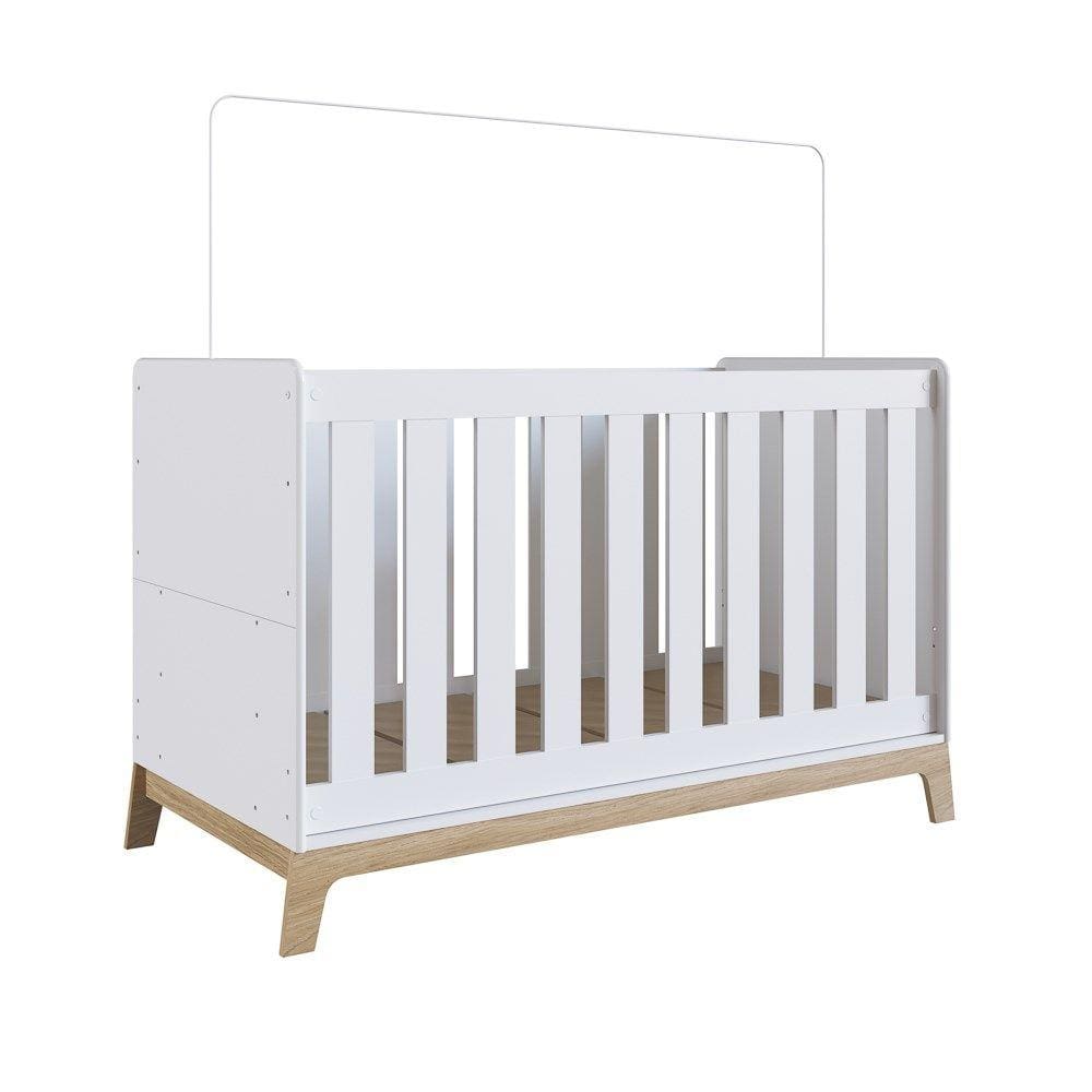 Berço 3 em 1 Mini Cama Sofá Certificado Inmetro 001 Branco - Completa Móveis