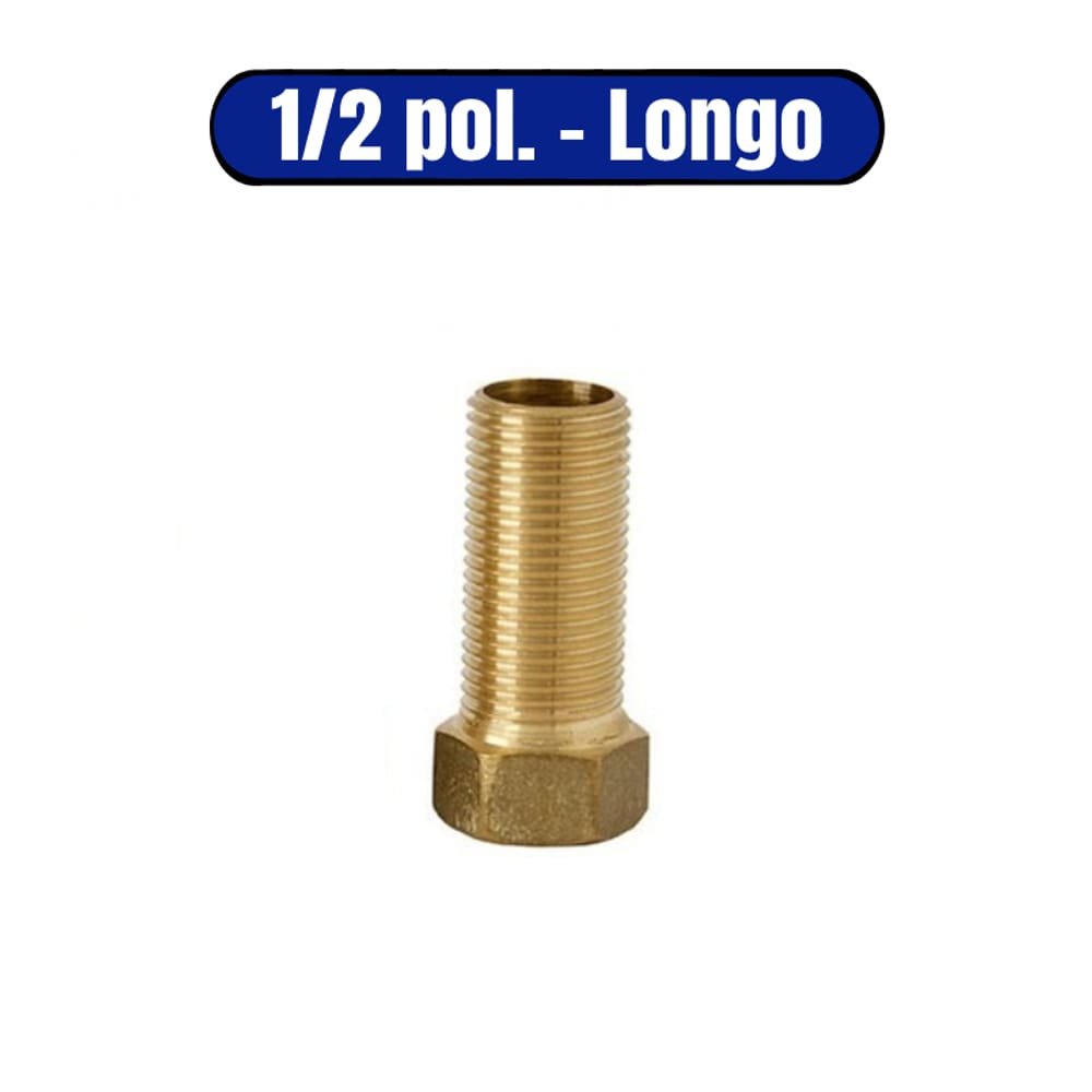 Prolongador Latão 1/2 pol. LONGO - GARDEN (10859E)