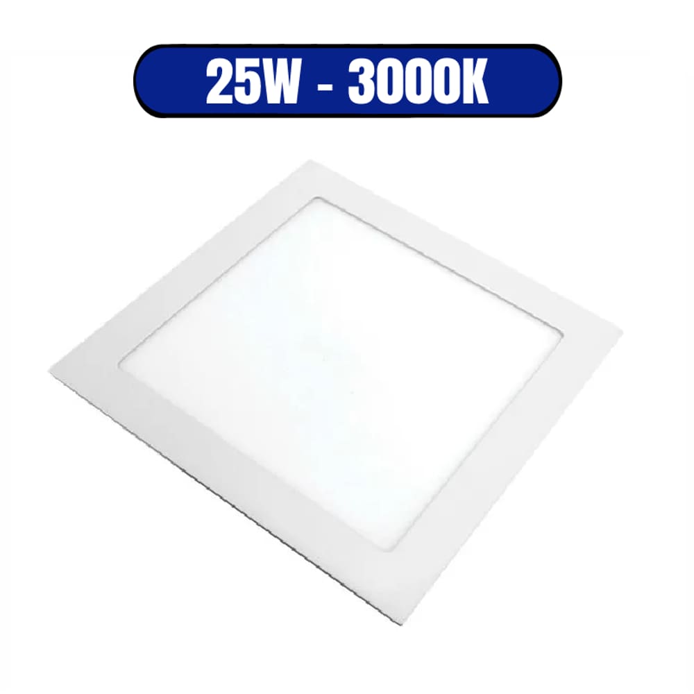 Led Painel Embutir Quadrado 25W 3000K