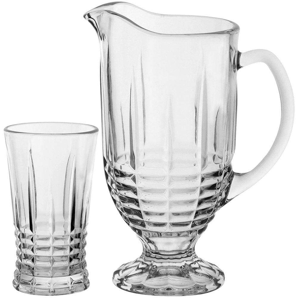 METTER JG JARRA/COPOS 24x18x12cm 1L/200ml CRISTAL ECO TRANSP 7PÇ