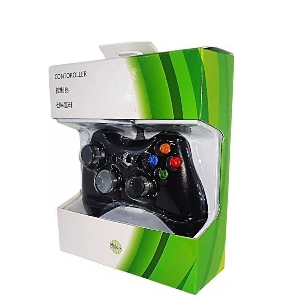 Controle Xbox 360 Computador Pc Com Fio Joystick
