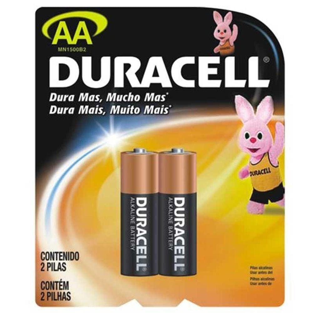 Pilha Duracell Alcalina Pequena AA Com 2 Unidades