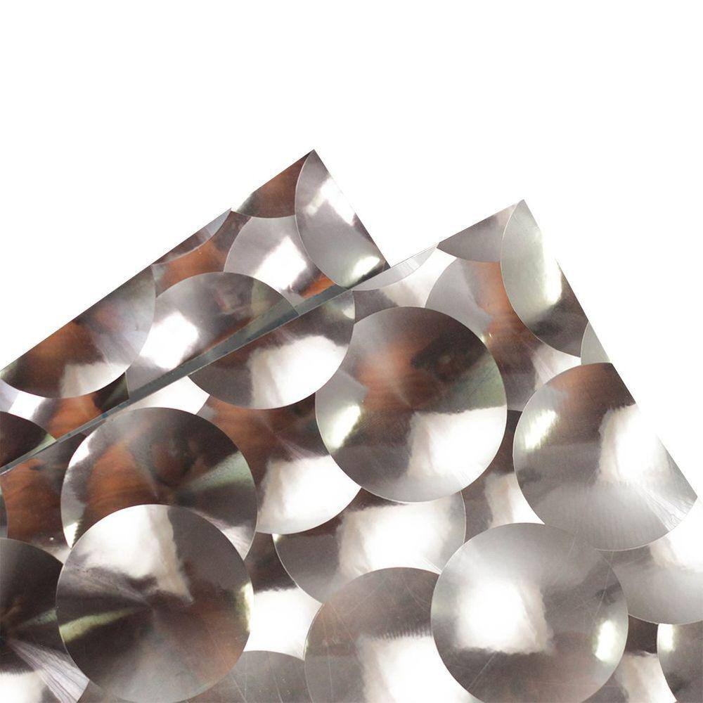 Papel Glitter Adesivo 80g - Pacote com 5 Folhas A4 Cinza Astronauta