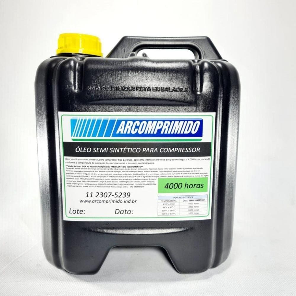 Óleo Semi Sintético 4000hrs Compressor Worthington 20l