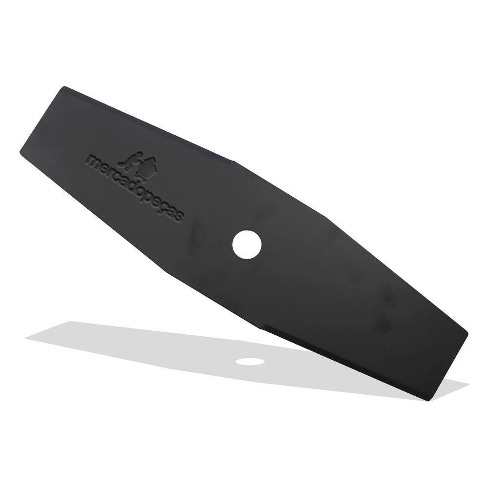 Kit 10 Faca Lâmina 2 Pontas Roçadeira 350mm Furo 1 Pol 1,8mm