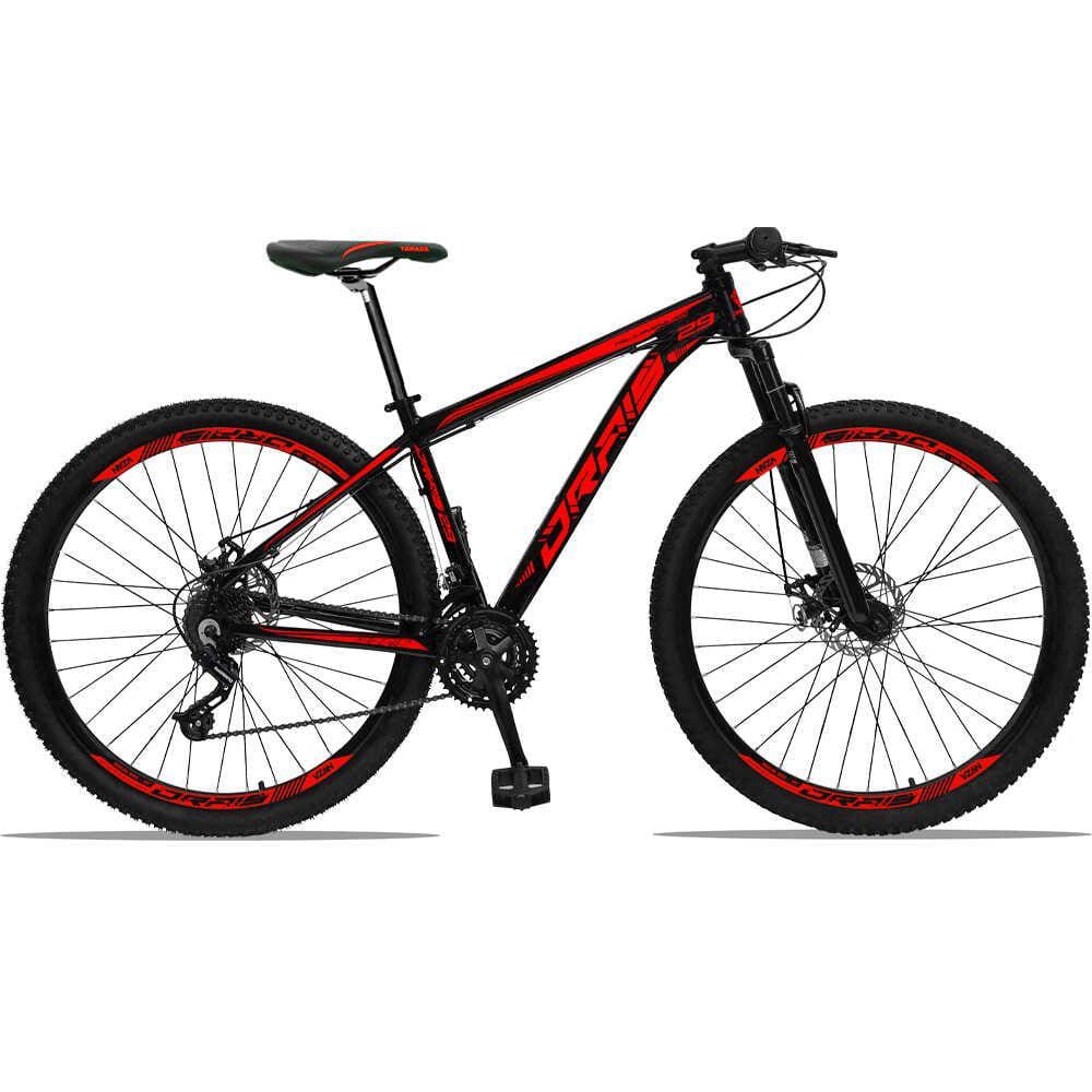 Bicicleta Aro 29 Drais 21v Câmbio Shimano Freio a disco MTB Aluminum Tamanho - 15