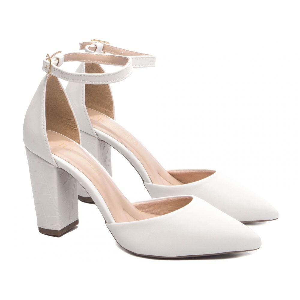 Sapato Scarpin Branco Torricella