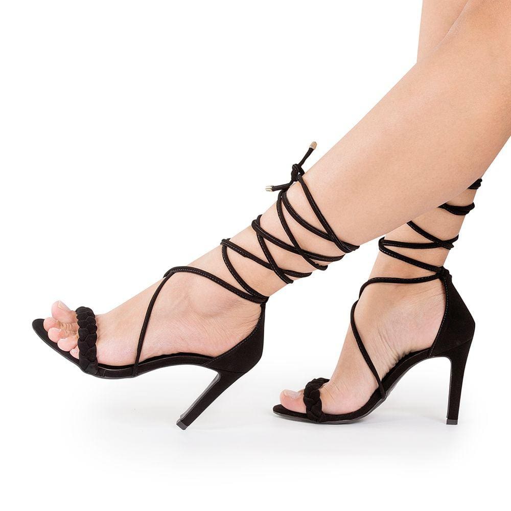 Sandália Modarpe Salto Fino Amarração Feminina F04