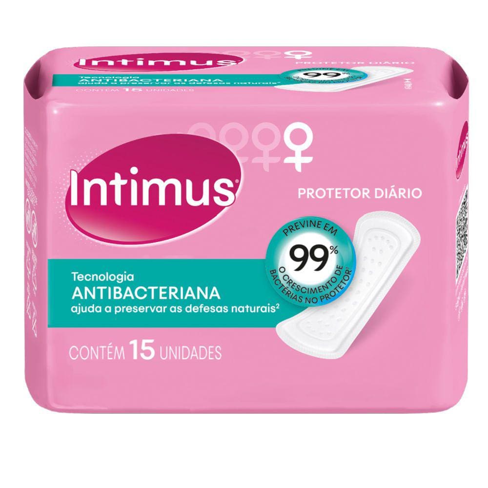 Protetor Diário Intimus Days Antibacteriana - 15 Unidades