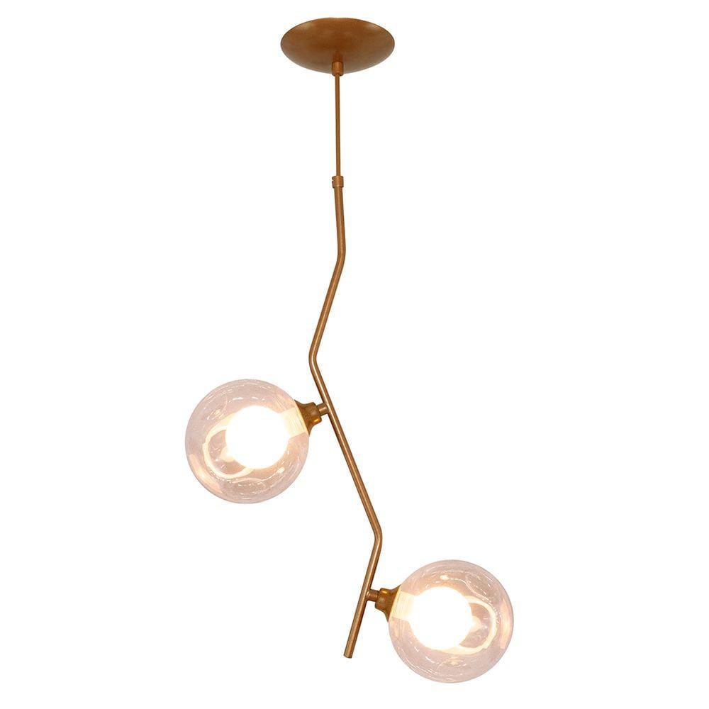 Pendente Aro Duplo Angular Jabuticaba Cobre Harmony Ambar