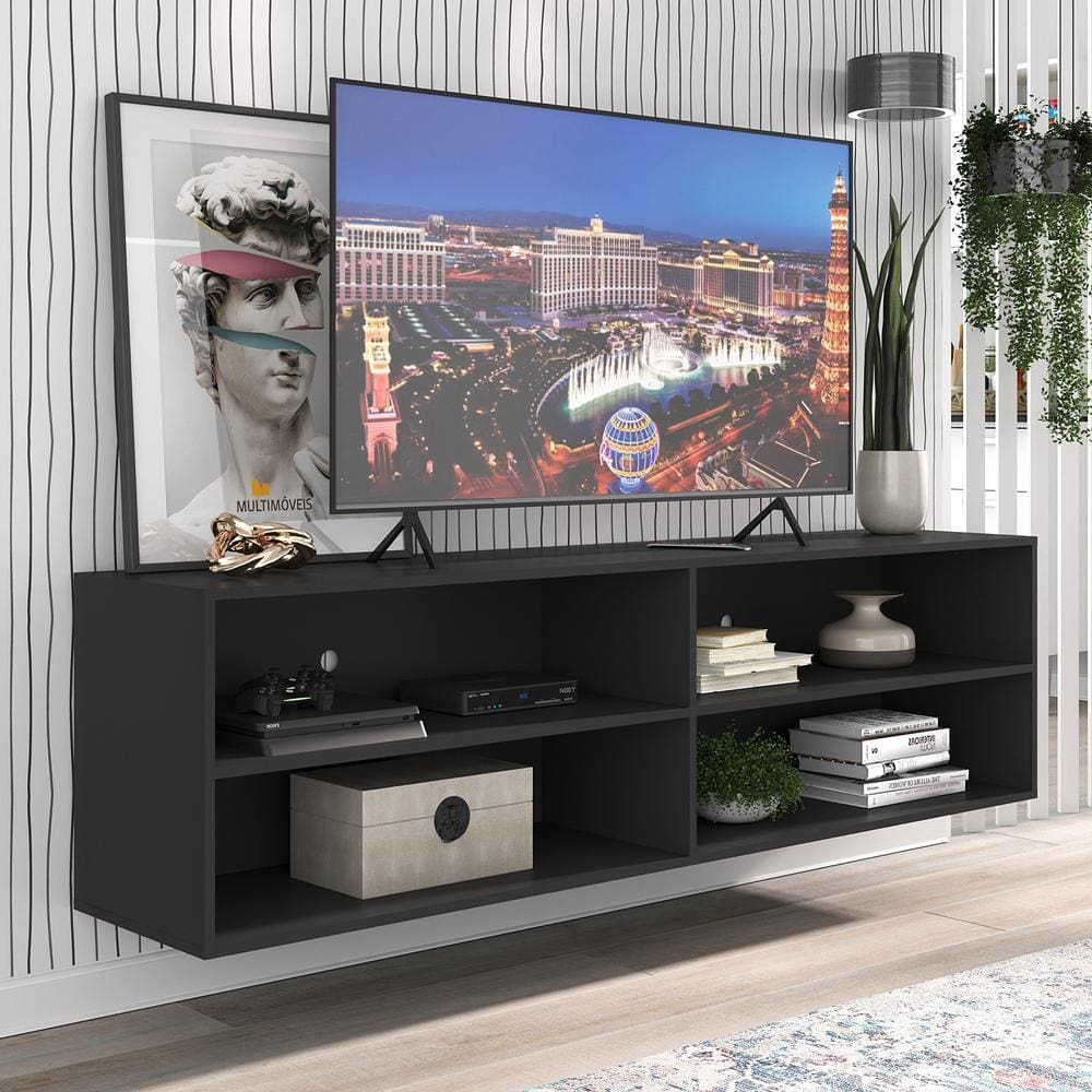 Rack para TV 75” Suspenso Jazz Multimóveis MP1016 Preto