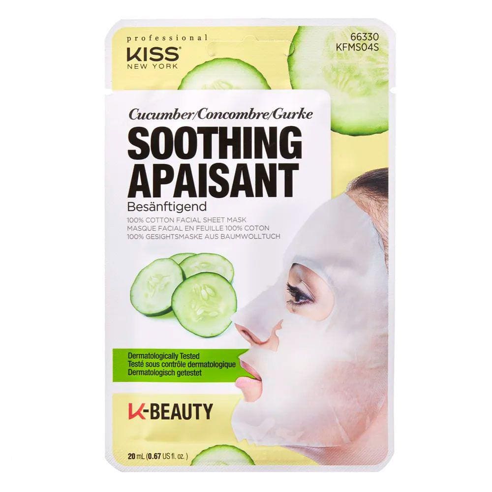 Máscara Facial Hidratante Kiss New York - Algodão E Pepino 20ml