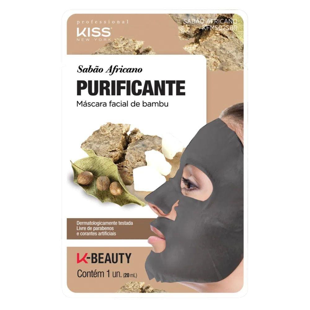 Máscara Facial Kiss New York Sabão Africano Purificante 20ml