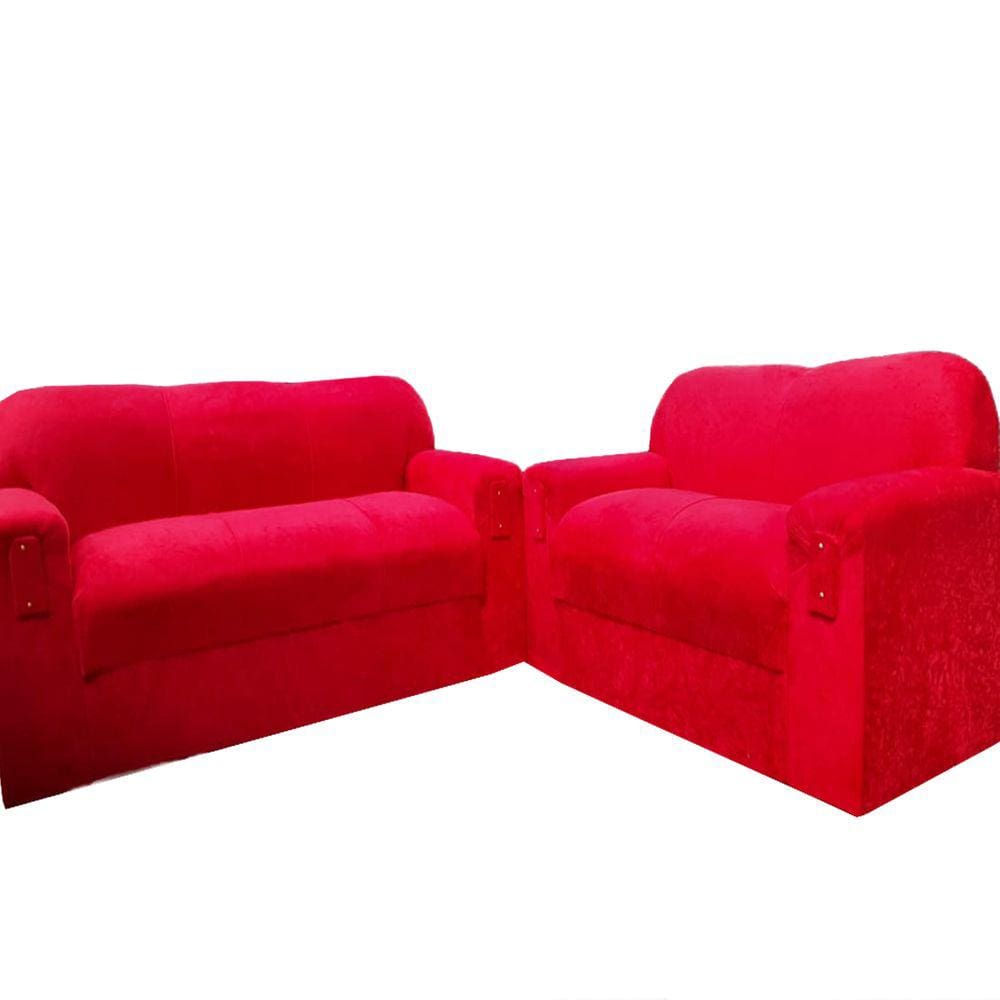 Sofá 2 e 3 Lugares Milly Suede Vermelho Veneza Estofados