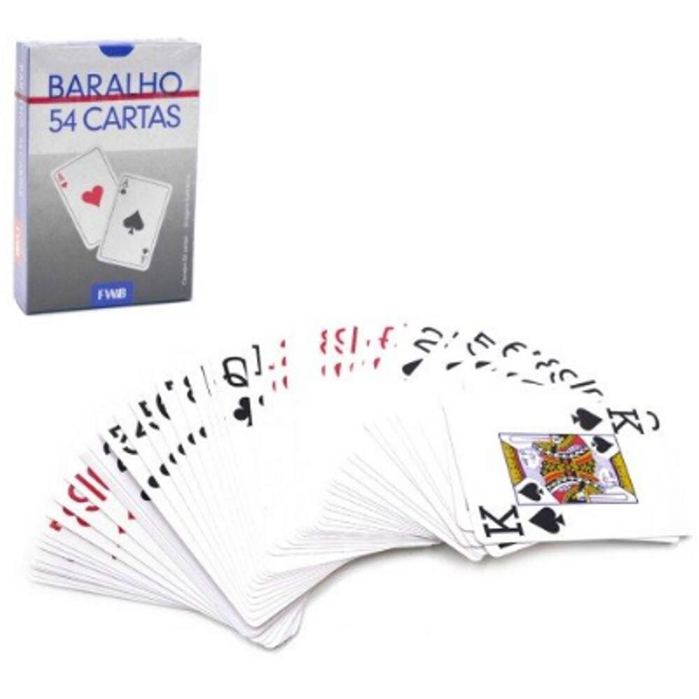 Jogo de cartas baralho na lata 2 jogos 54 cartas cada import