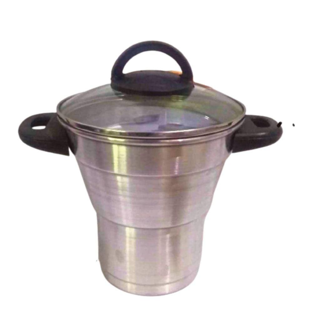 Cuscuzeiro 16 cm  com Tampa De Vidro