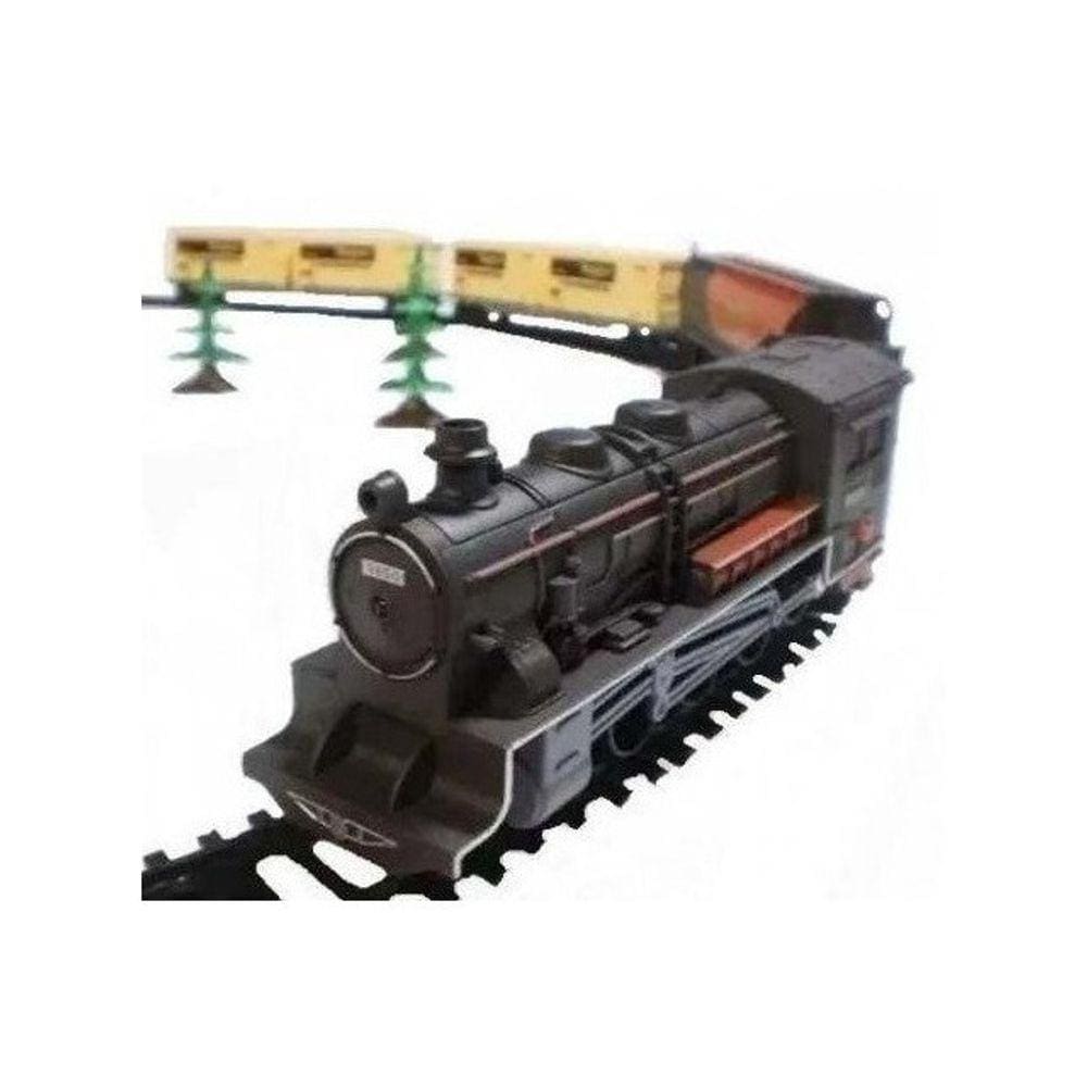 Ferrorama Super Locomotiva C/ Farol Luz Trem Elétrico Pista