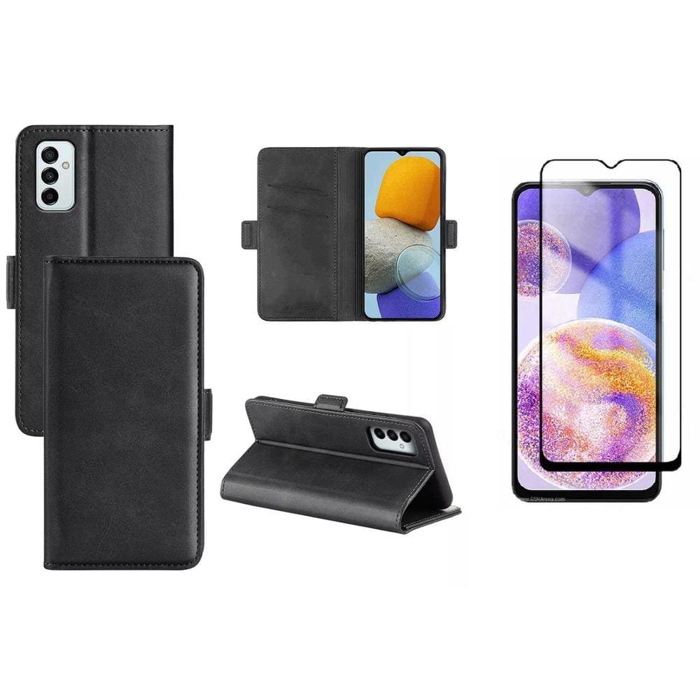 Capa Carteira Para Samsung M23 + Película 3D