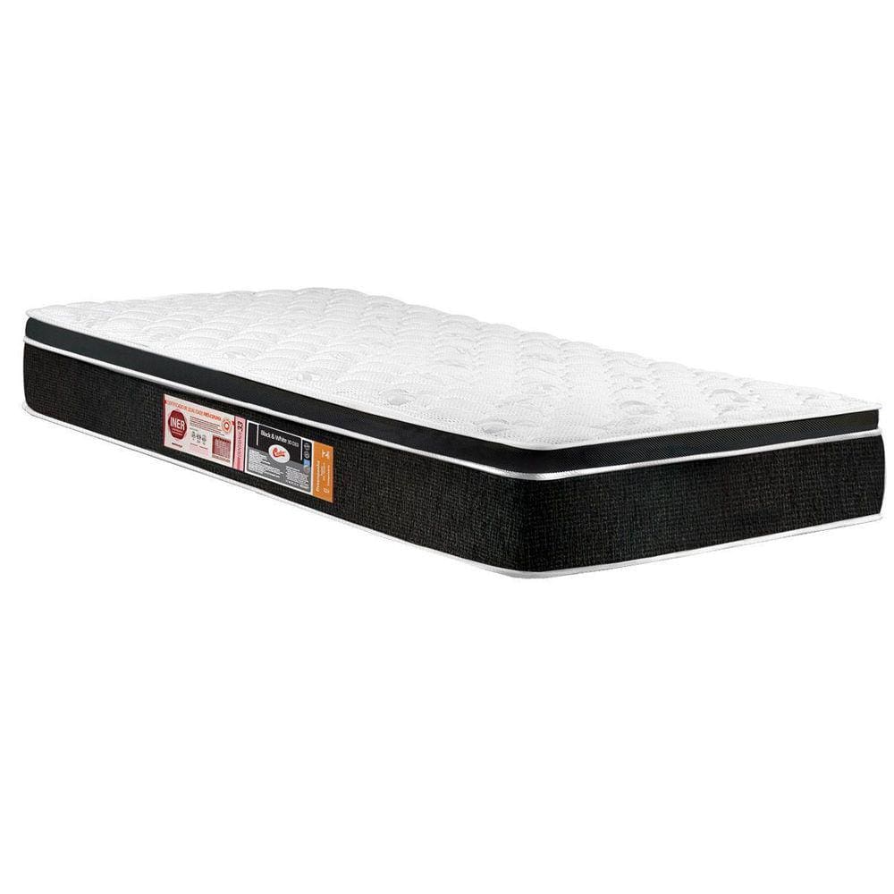 Colchão Castor Solteiro Black e White Air One Face D33 88x188x23