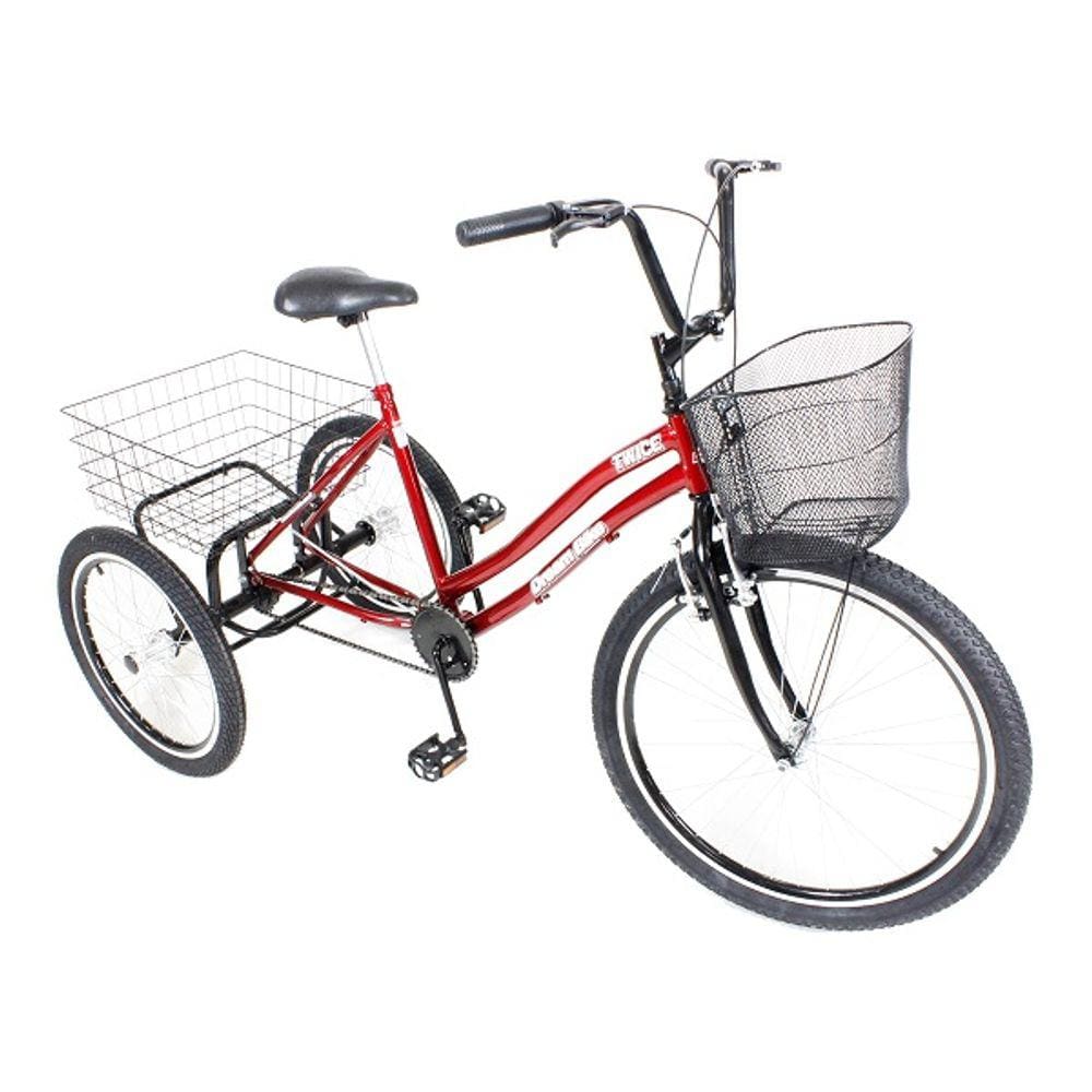 Triciclo Bicicleta Lazer Aro 26 Vermelho V- Brake