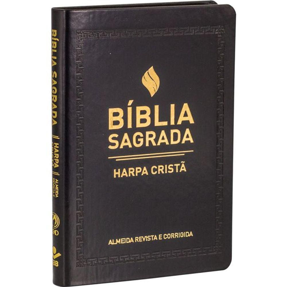 Bíblia Ultrafina luxo com Harpa Cristã preta