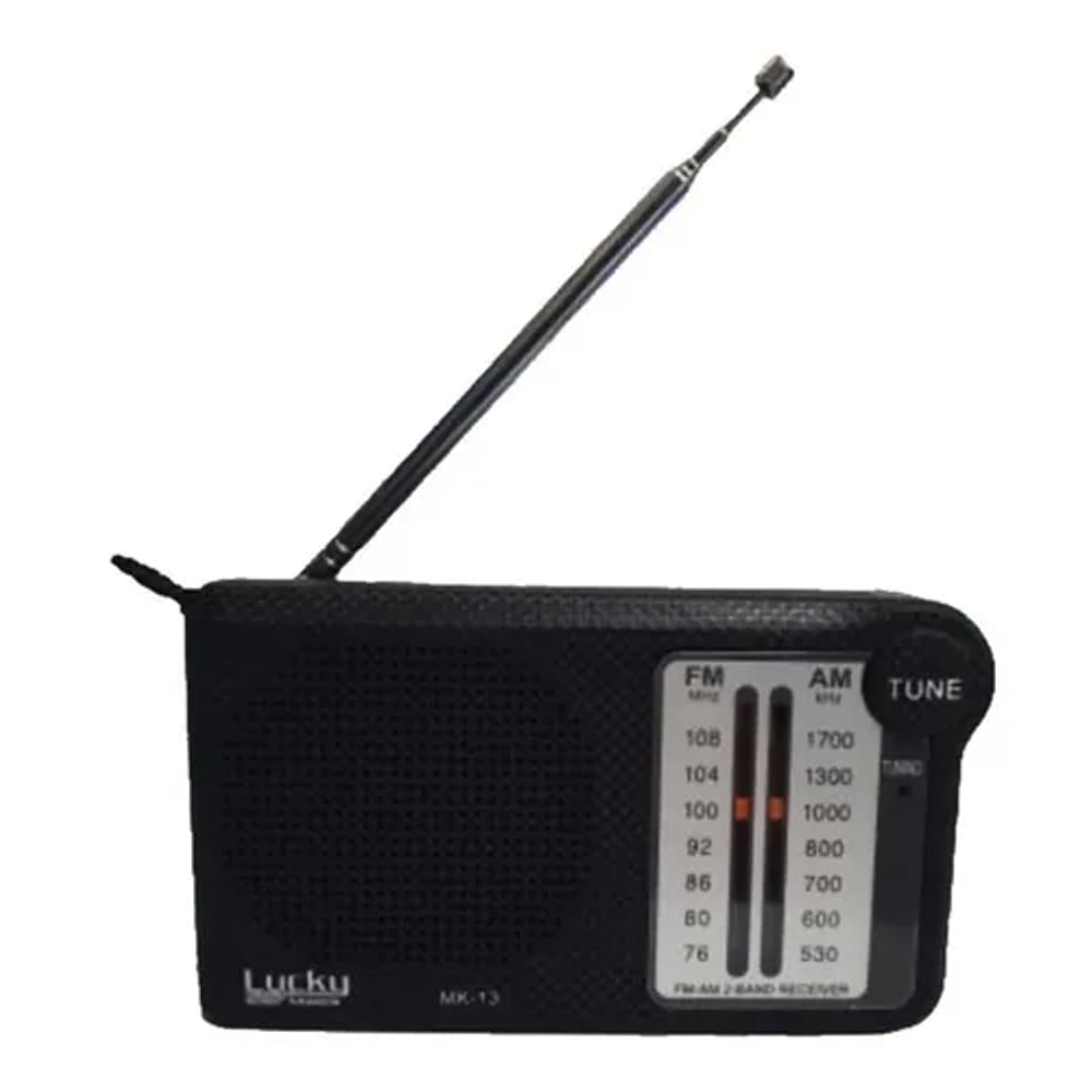 Rádio Relógio Bolso Portátil AM FM Fone Ouvido