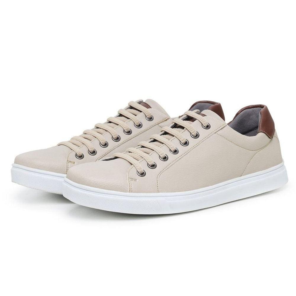 Sapatenis Masculino Casual Macio Confortavel Marfim