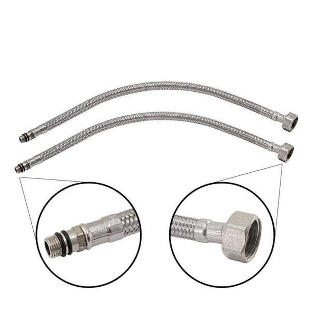 Engate Rabicho Par 80cm Monocomando Mangueira Grande Misturador Flexível Comprido Torneira Água Quente Fria Par Banheiro Cozinha