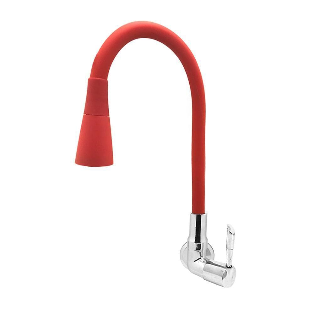 Torneira para Cozinha com Acionamento 1/4 Volta com Tubo Flexível 2 Jatos de Dispersão Parede Bognar