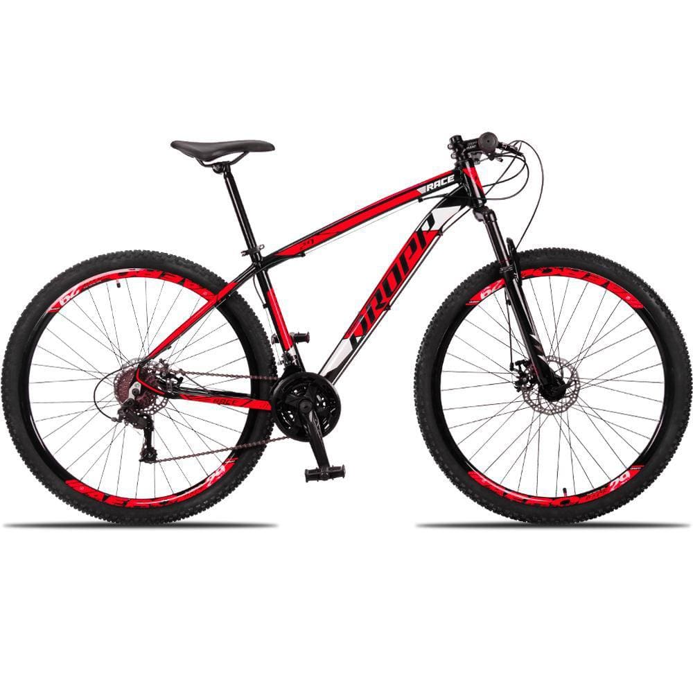 Bicicleta Dropp Race Disc H T21 Aro 29 Susp. Dianteira 21 Marchas - Preto/vermelho