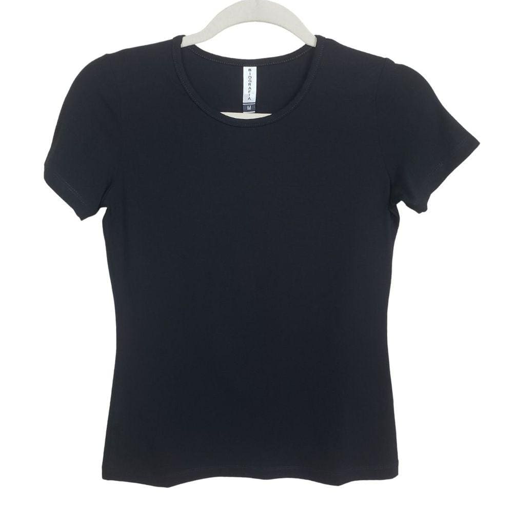 Blusa Básica Viscolycra Premium Gola U c/ Plus Size Biografia