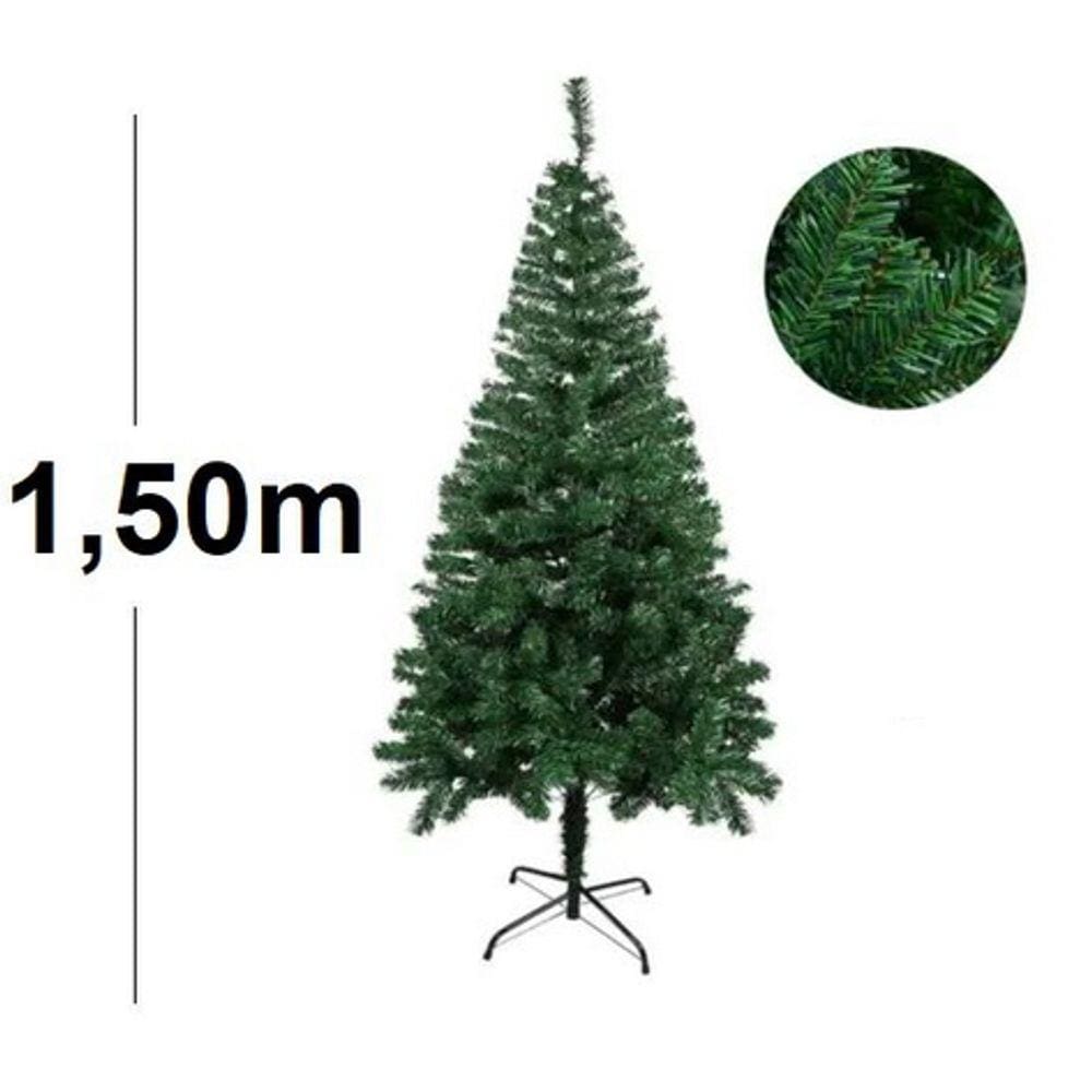 Arvore de natal decorada luxo 1,50M + kit de 45 enfeites vermelha E dourada  no Shoptime