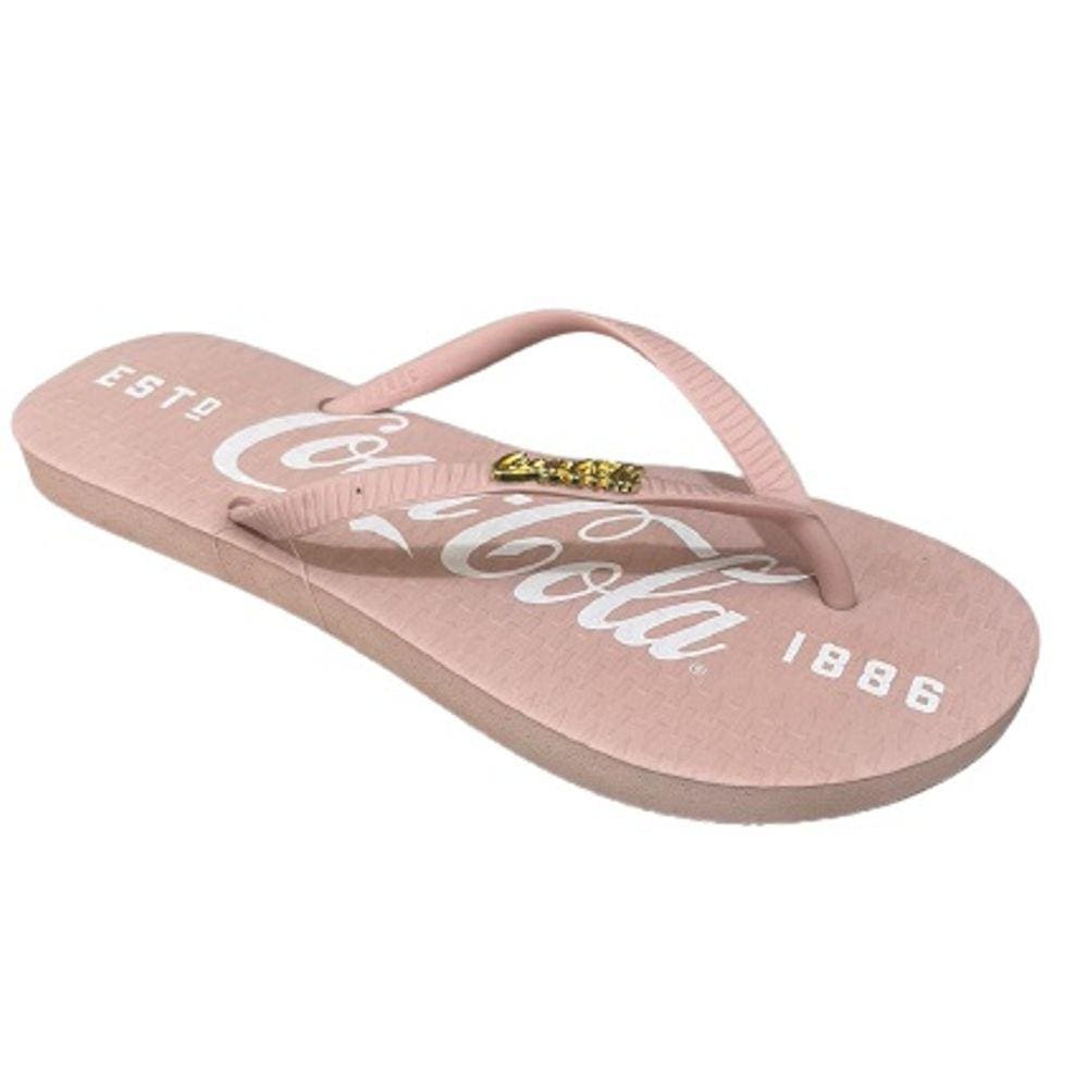 Chinelo Dedo Feminino Casual Borracha Coca Cola CC3516
