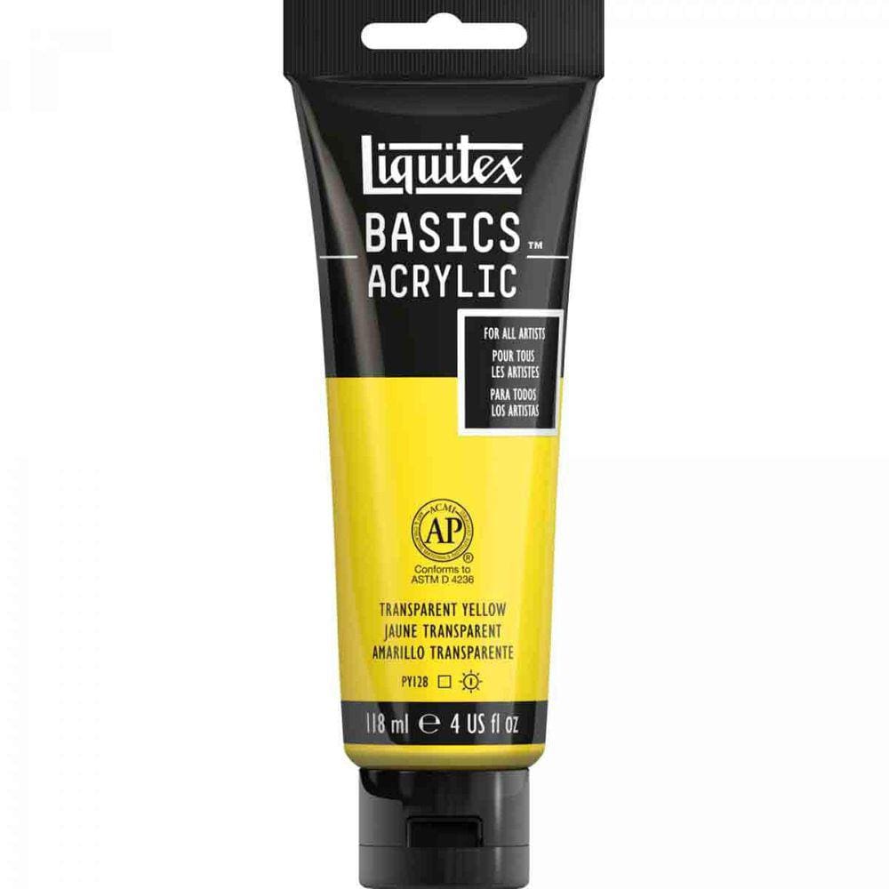 Tinta Acrilica Liquitex Basics 045 Transparent Yellow 118Ml