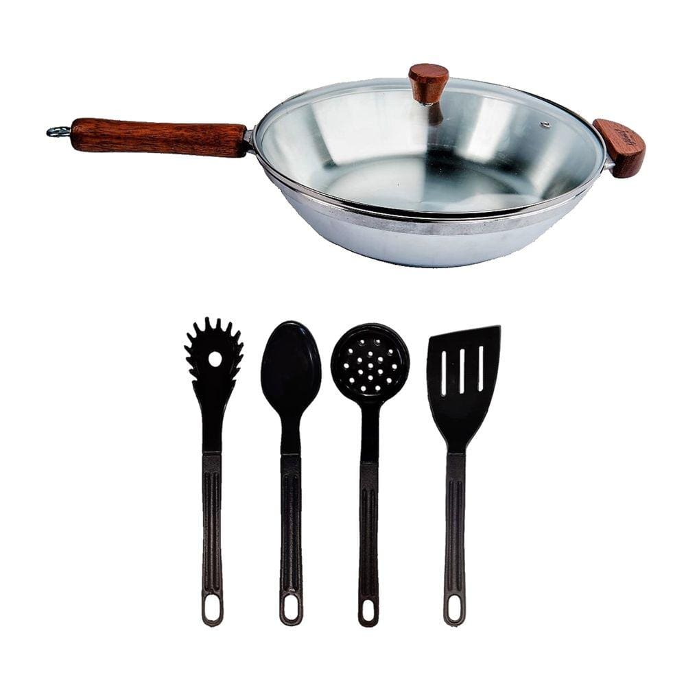 Frigideira Wok Funda Oriental Alumínio Usinado Talher02 28cm