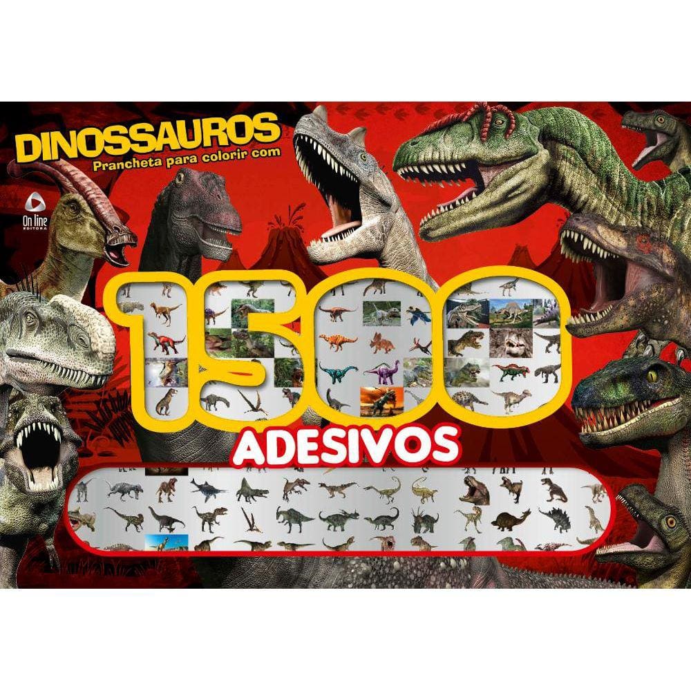 Dinossauros Prancheta para Colorir com 1500 Adesivos