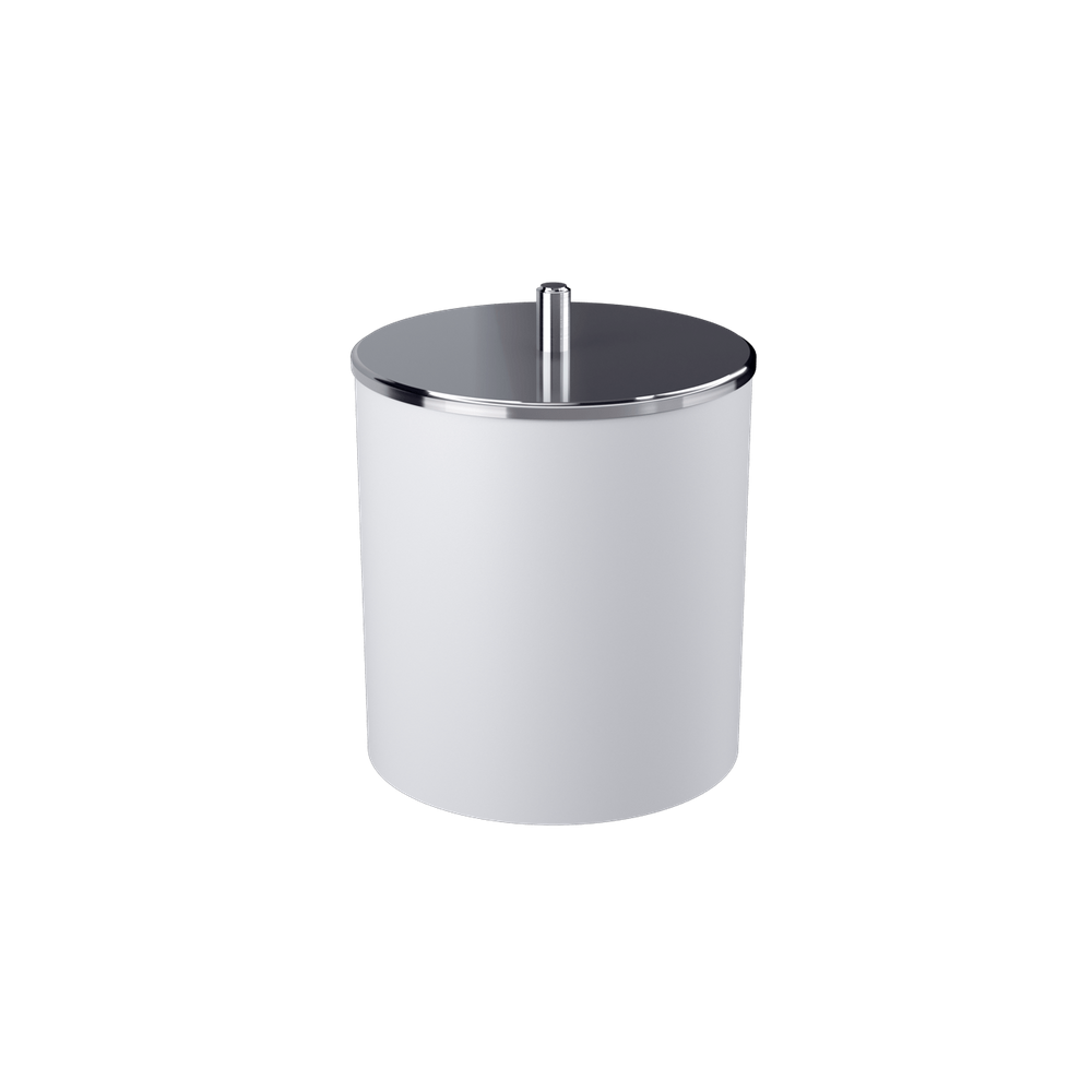 Lixeira com Tampa de Inox Coza Lixeiras 5,4 L - 19,5 x 20 x 22,4 cm Branco