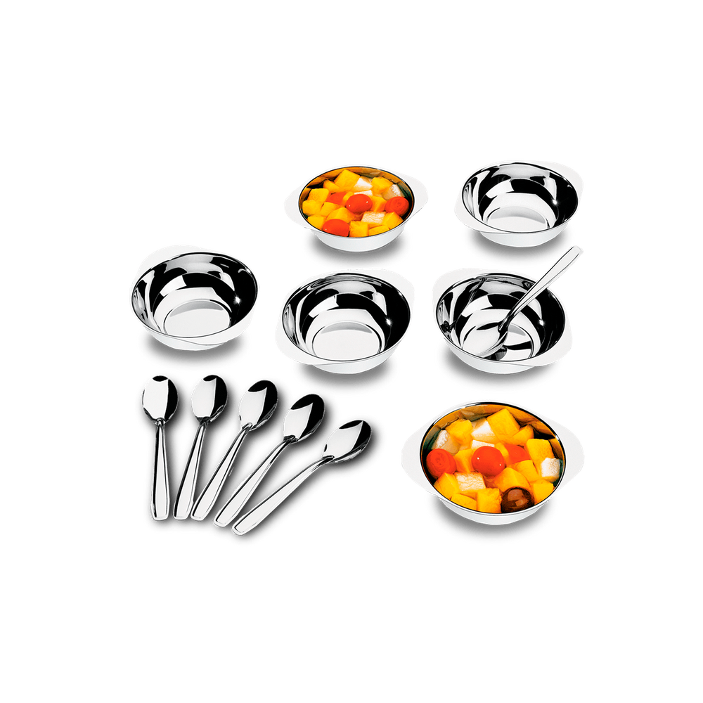 Conjunto para Sobremesa Brinox Jornata 12 Peças Aço Inox