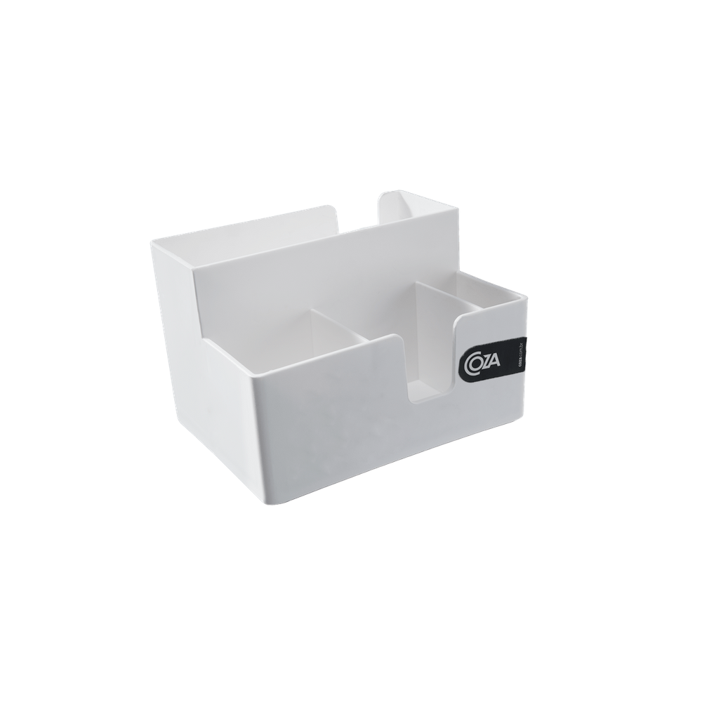 Porta-Guardanapos e Sachês Coza Casual 14,1 x 10,6 x 9,4 cm Branco