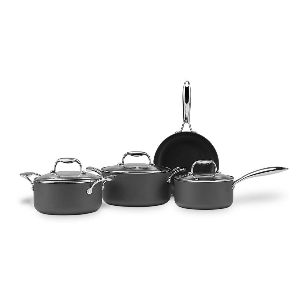 Jogo de Panelas com Fundo de Indução Brinox Diamond 4 Peças Cinza