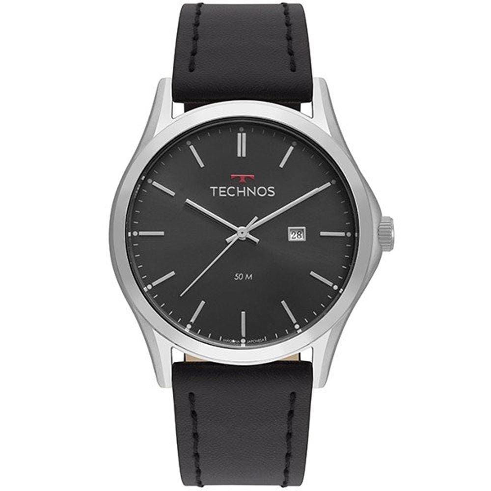Relógio Technos Masculino Steel 2115msg/0p Prata/Preto