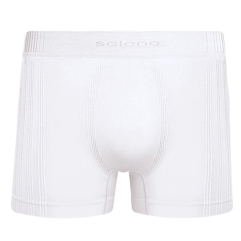 Cueca Boxer Microfibra Sem Costura Selene Branca - 11070