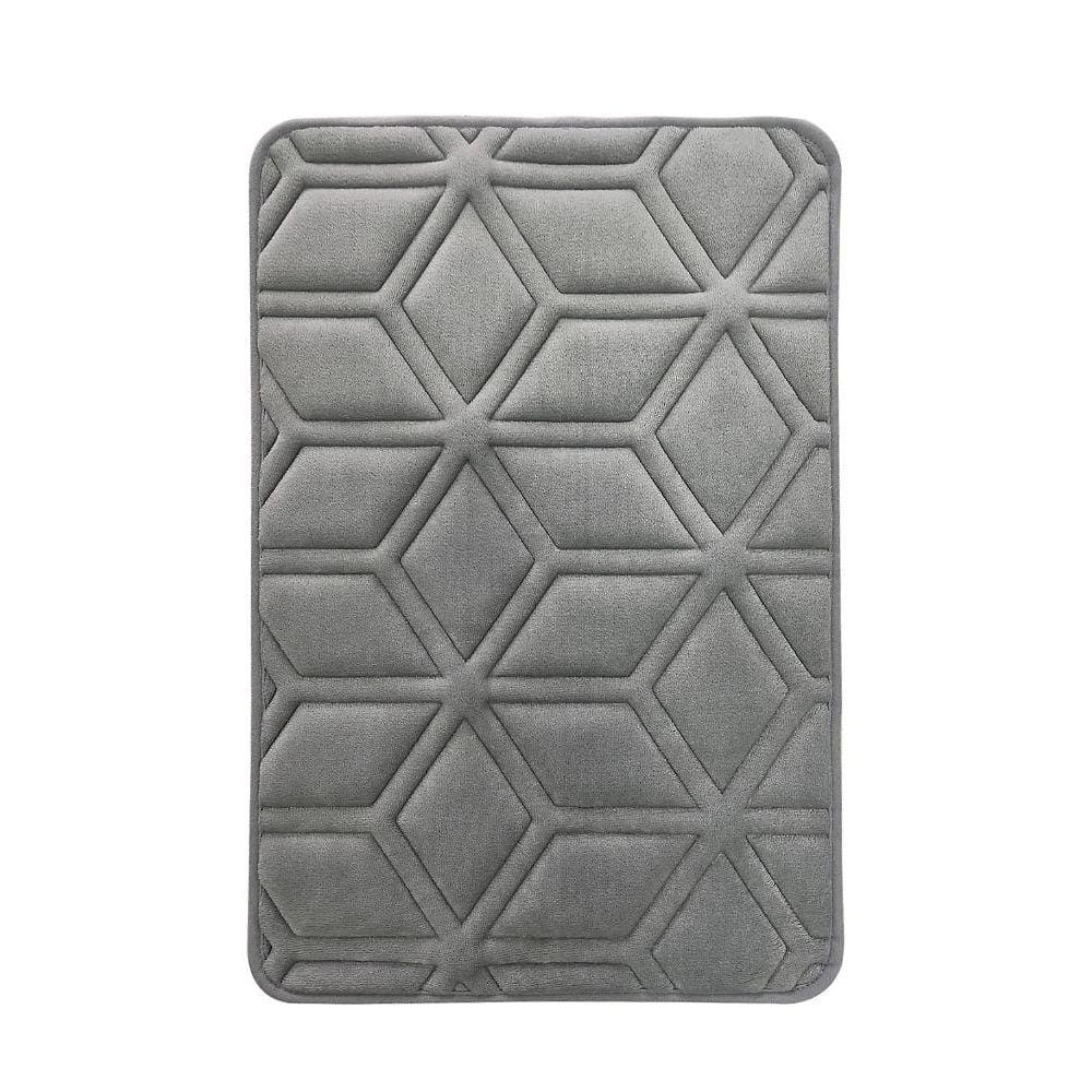 Kit 2 Pisos Banho Diamond Cinza Just Home Collection