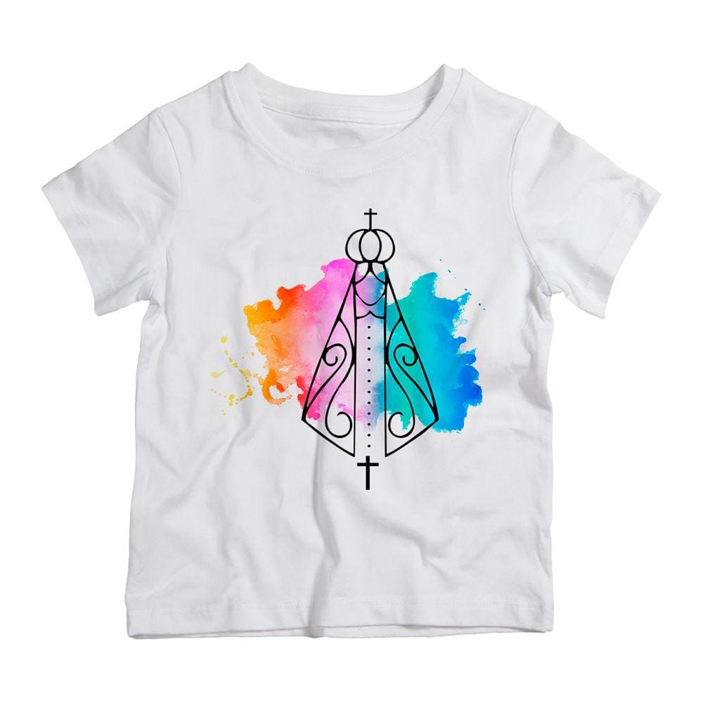 Camiseta infantil Nossa Senhora da Aparecida Colorida