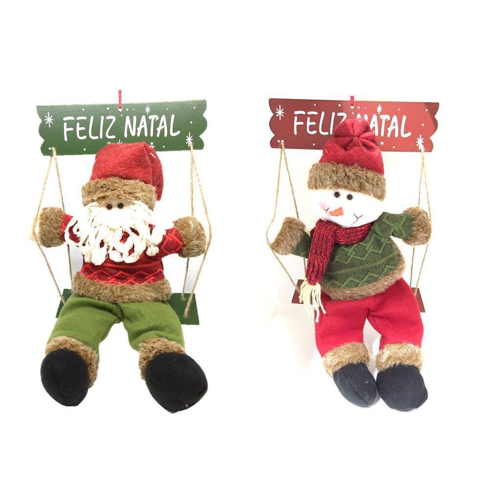 Jogo Papai Noel E Boneco Pelúcia 20cm - Master Christmas