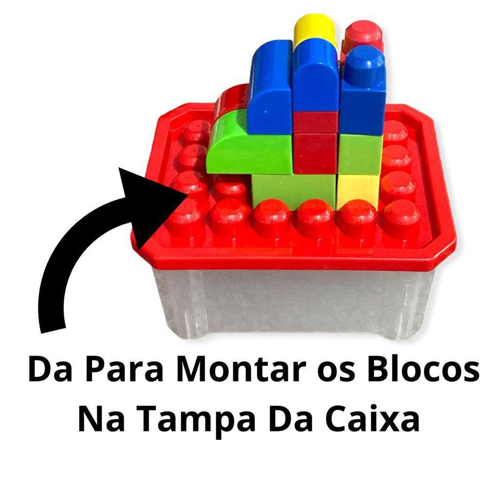 Jogo 130 Peças blocos de montar Grande Brinquedos para Bebês Didatico  Educativos