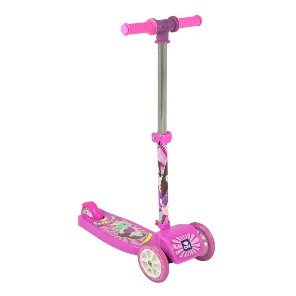 Patinete Bel Infantil Regulável NATI ROSA
